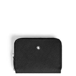 Portafoglio 2 Tasche Mini in Pelle Sartorial color nero